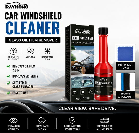 HydroShield™ Car Windshield Cleaner | Rain Repellent & Anti-Fog Glass Treatment (150ml)
