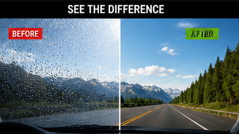 HydroShield™ Car Windshield Cleaner | Rain Repellent & Anti-Fog Glass Treatment (150ml)