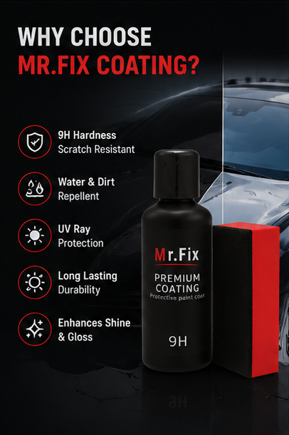 NanoShield™ 9H Nano Ceramic Coating Spray | High Gloss Hydrophobic Car Paint Protection (100ml)