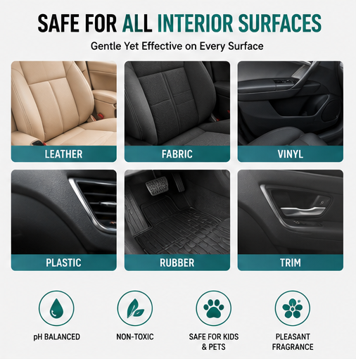 HydroFoam™ Car Interior Foam Cleaner | Multi-Surface Stain & Upholstery Cleaner (120ml)