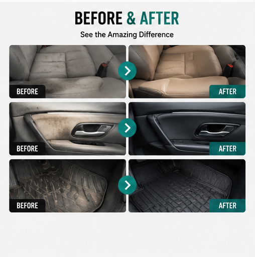 HydroFoam™ Car Interior Foam Cleaner | Multi-Surface Stain & Upholstery Cleaner (120ml)