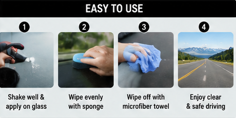 HydroShield™ Car Windshield Cleaner | Rain Repellent & Anti-Fog Glass Treatment (150ml)