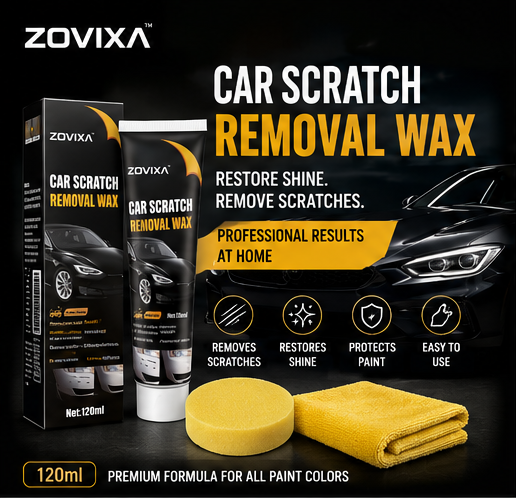 ZOVIXA™ Car Scratch Removal Wax – Paint Restorer, Swirl & Scratch Repair Polish Kit (120ml)